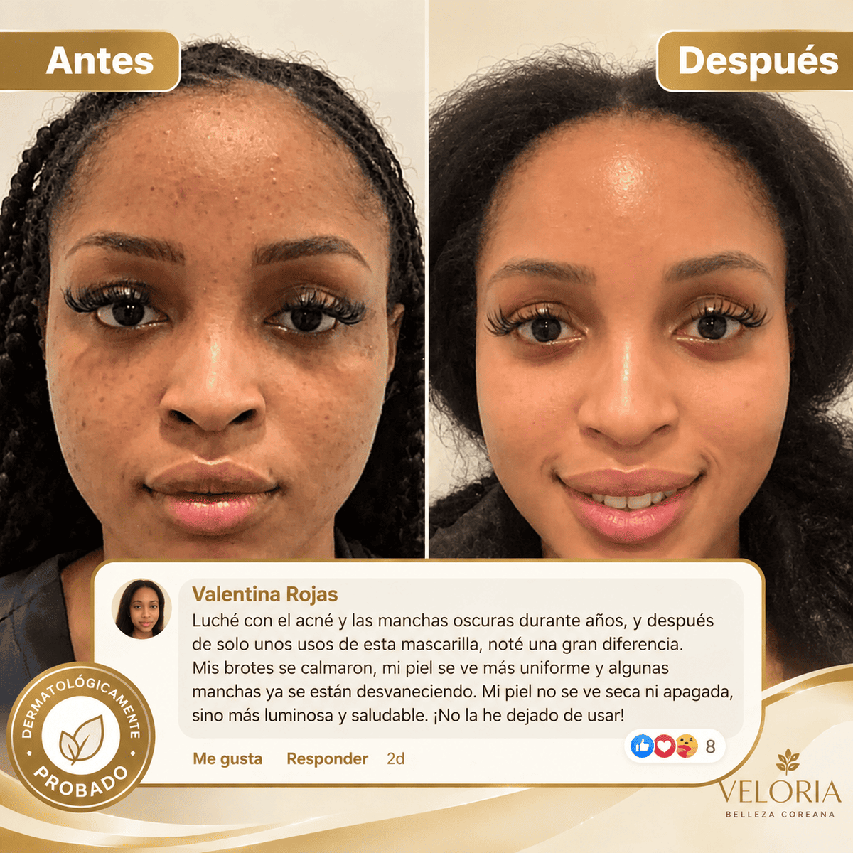 VELORIA™ Mascarilla Facial de Colágeno